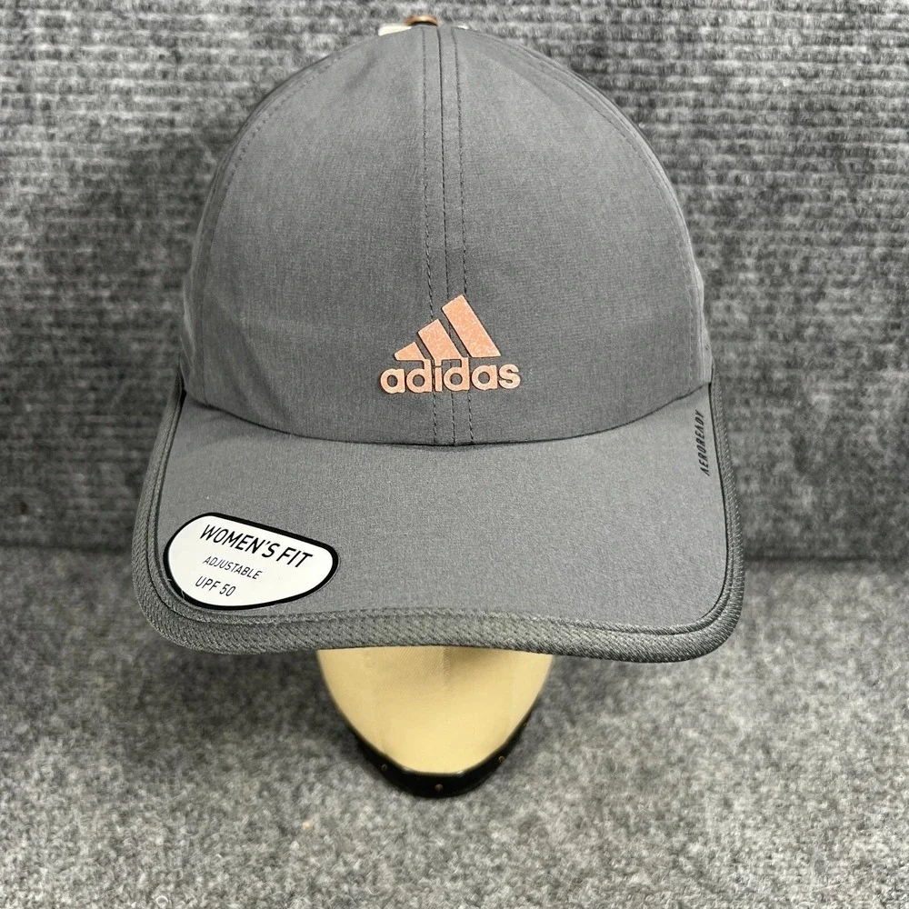 Adidas Hat Cap Womens Aeroready Superlite 2 Gray Strap Back OSFM Active New